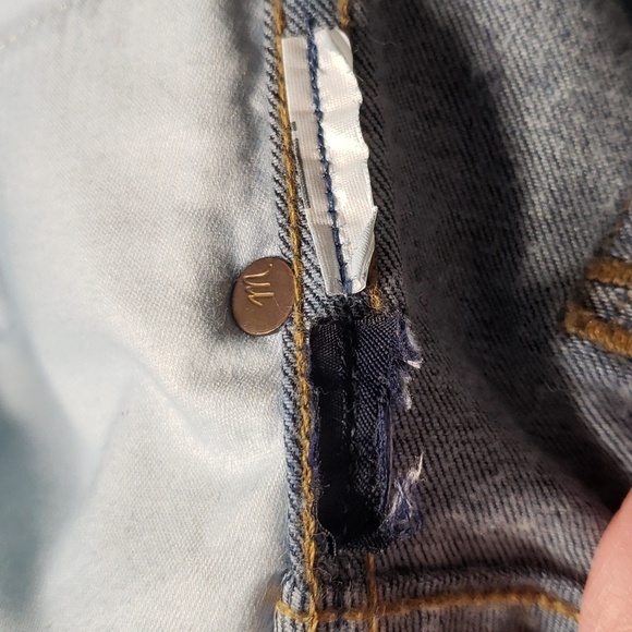 Madewell Women Skinny Jeans 28 High-Rise Tapered Dark Blue Denim Classic Casual - Picture 13 of 16